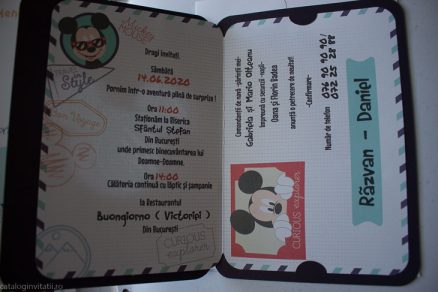 detaliu din catalog invitatie Mouseport Mickey 15705