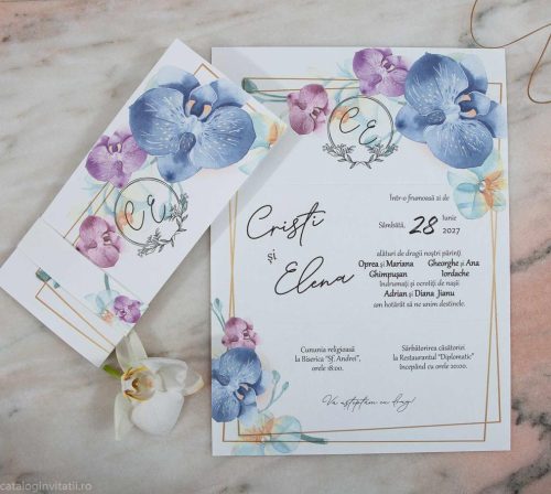 detaliu invitatie desfacuta si impaturita