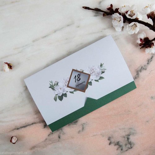 detaliu invitație împăturita