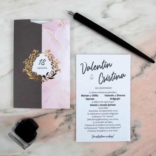 invitația si cartonul text 