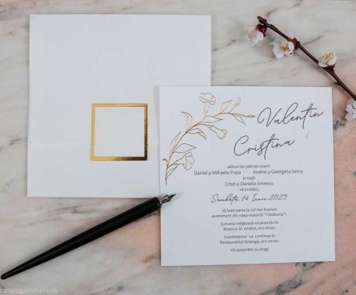 detaliu invitatie si plic