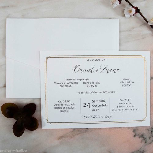 detaliu invitatie si plic