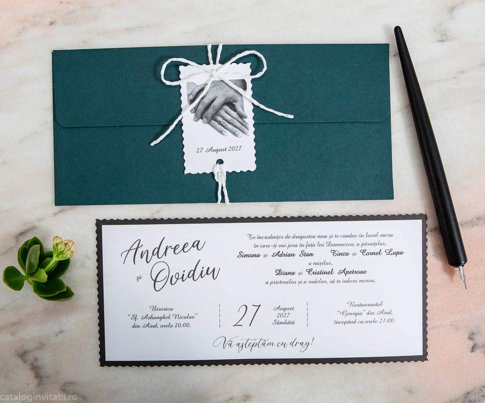 detaliu invitatie si plic